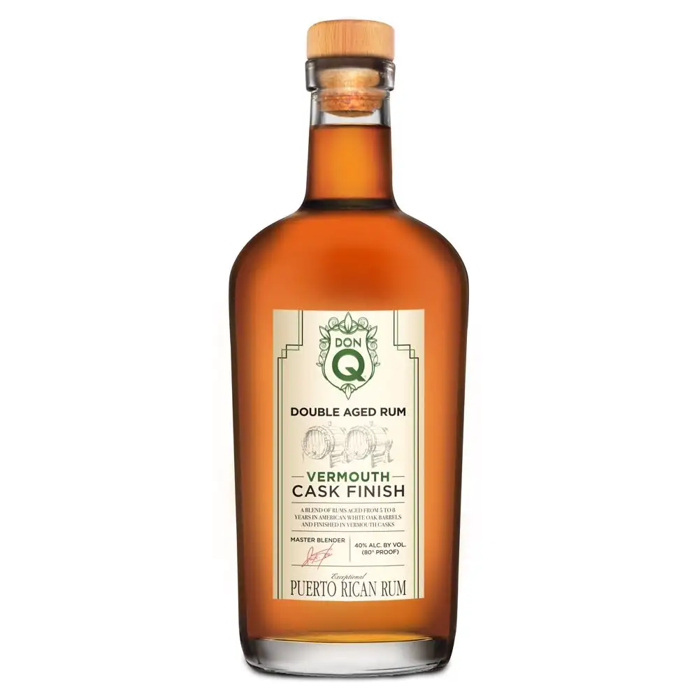 Image of the front of the bottle of the rum Don Q Double Cask Vermouth Finish