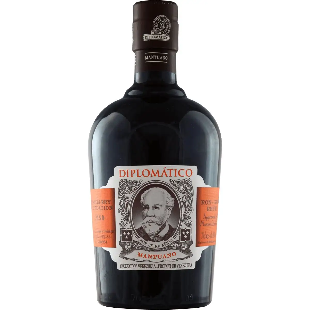 Image of the front of the bottle of the rum Diplomático / Botucal Mantuano