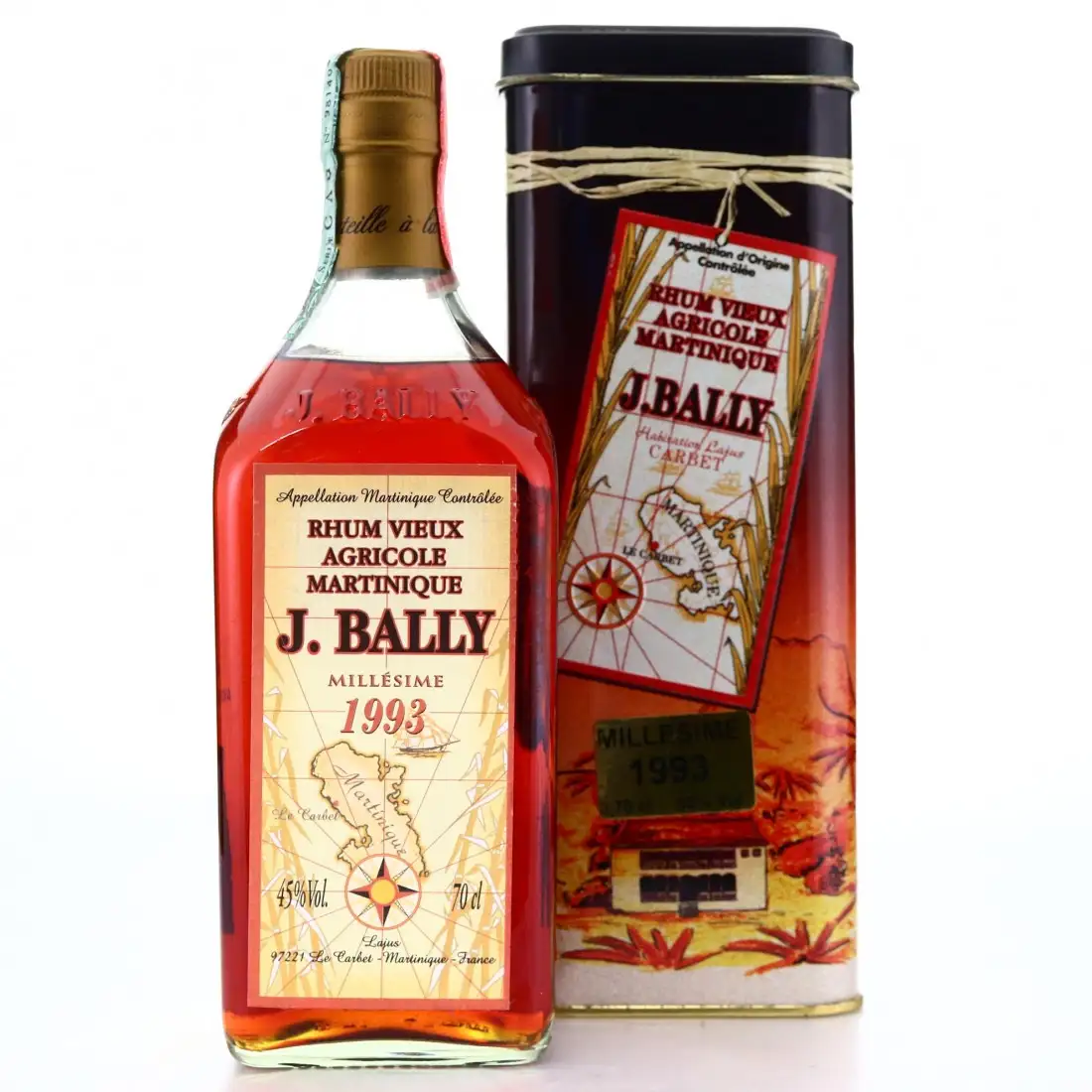 Image of the front of the bottle of the rum Millésime