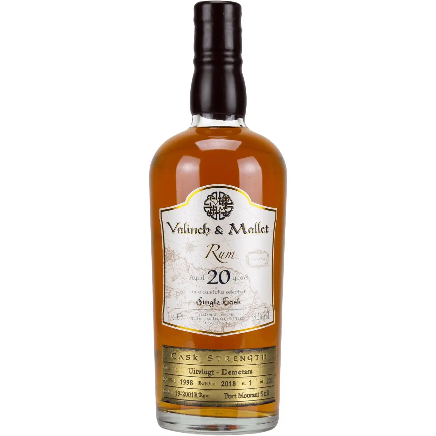 Image of the front of the bottle of the rum Single Cask