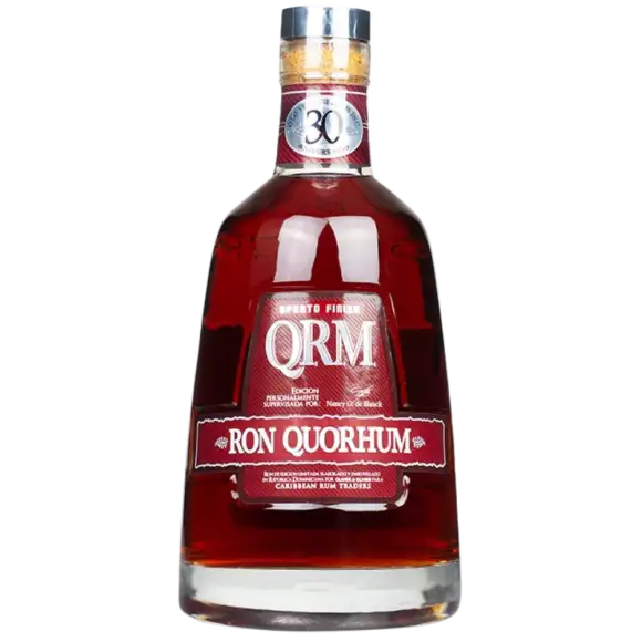 Image of the front of the bottle of the rum Ron Quorhum 30 Aniversario Oporto Finish