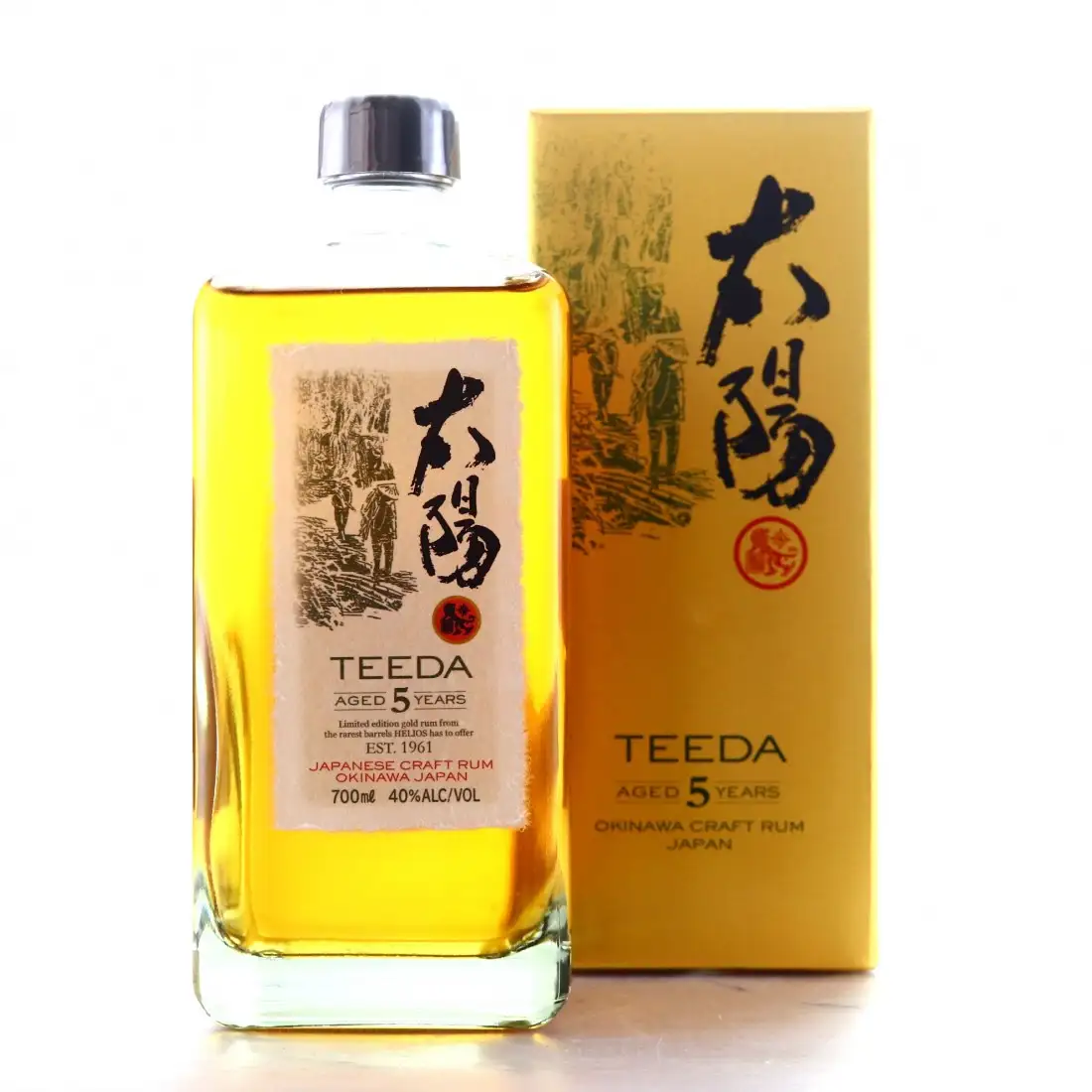 Image of the front of the bottle of the rumTeeda Aged 5 Years