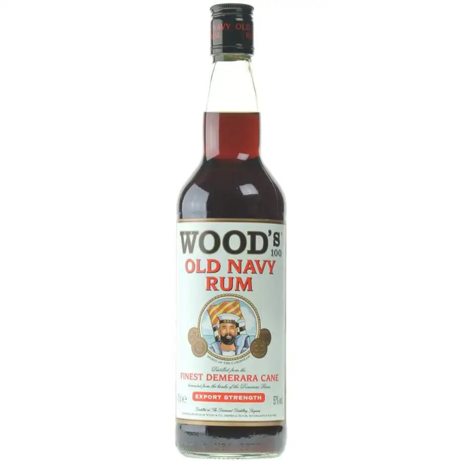Image of the front of the bottle of the rum Wood‘s Old Navy Rum