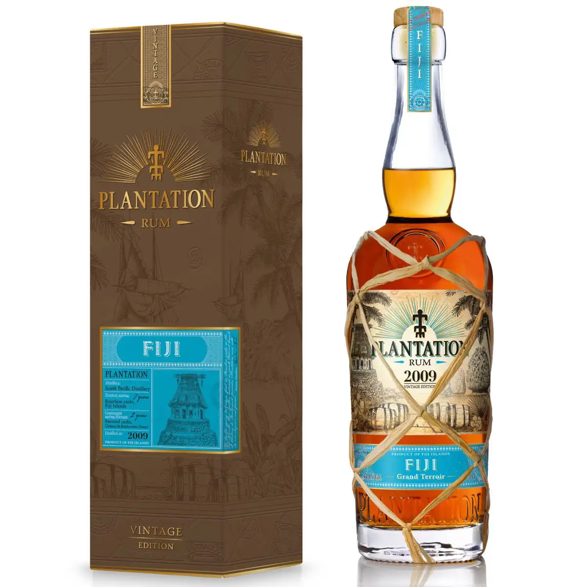 Image of the front of the bottle of the rum Plantation Fiji
