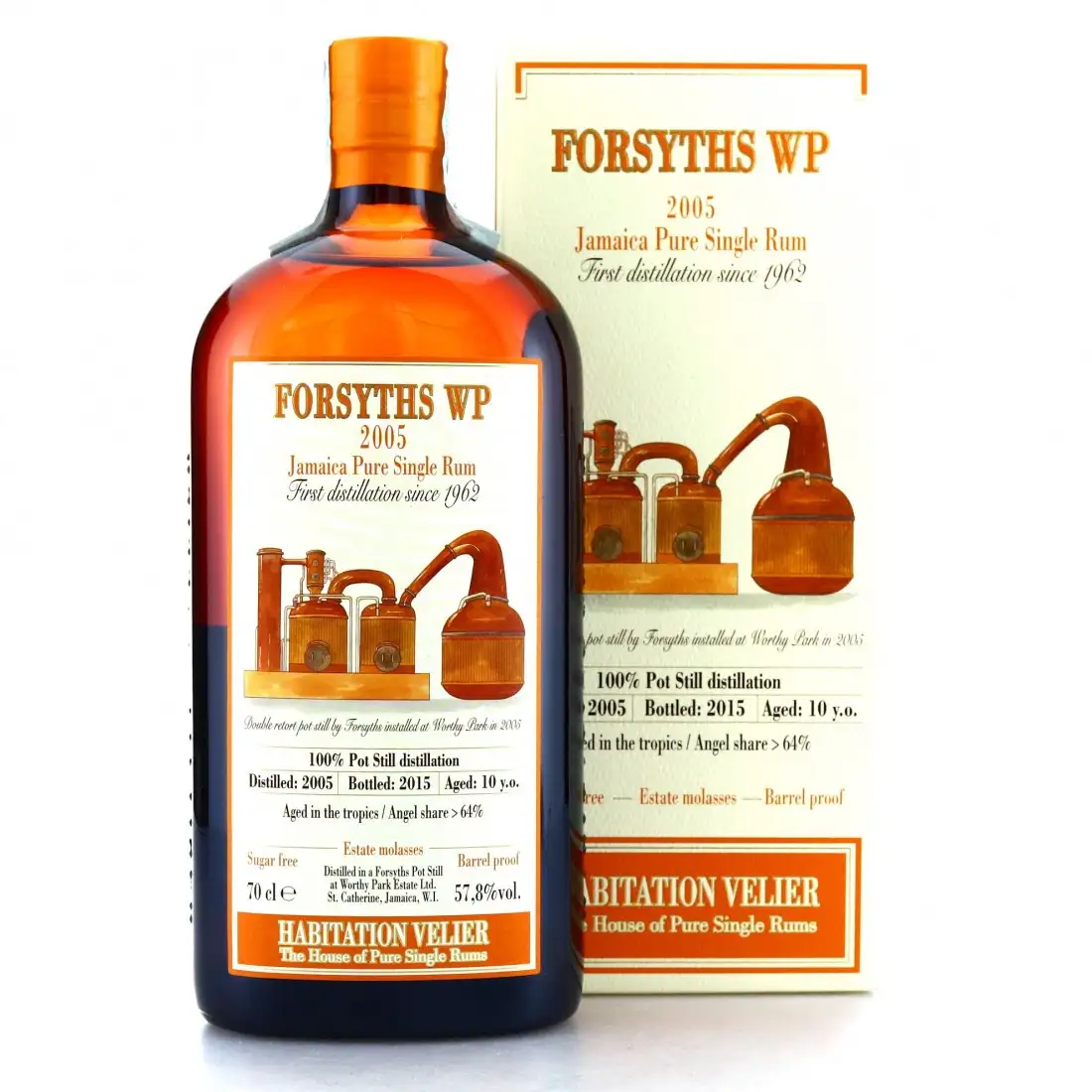 Image of the front of the bottle of the rum Forsyths WP
