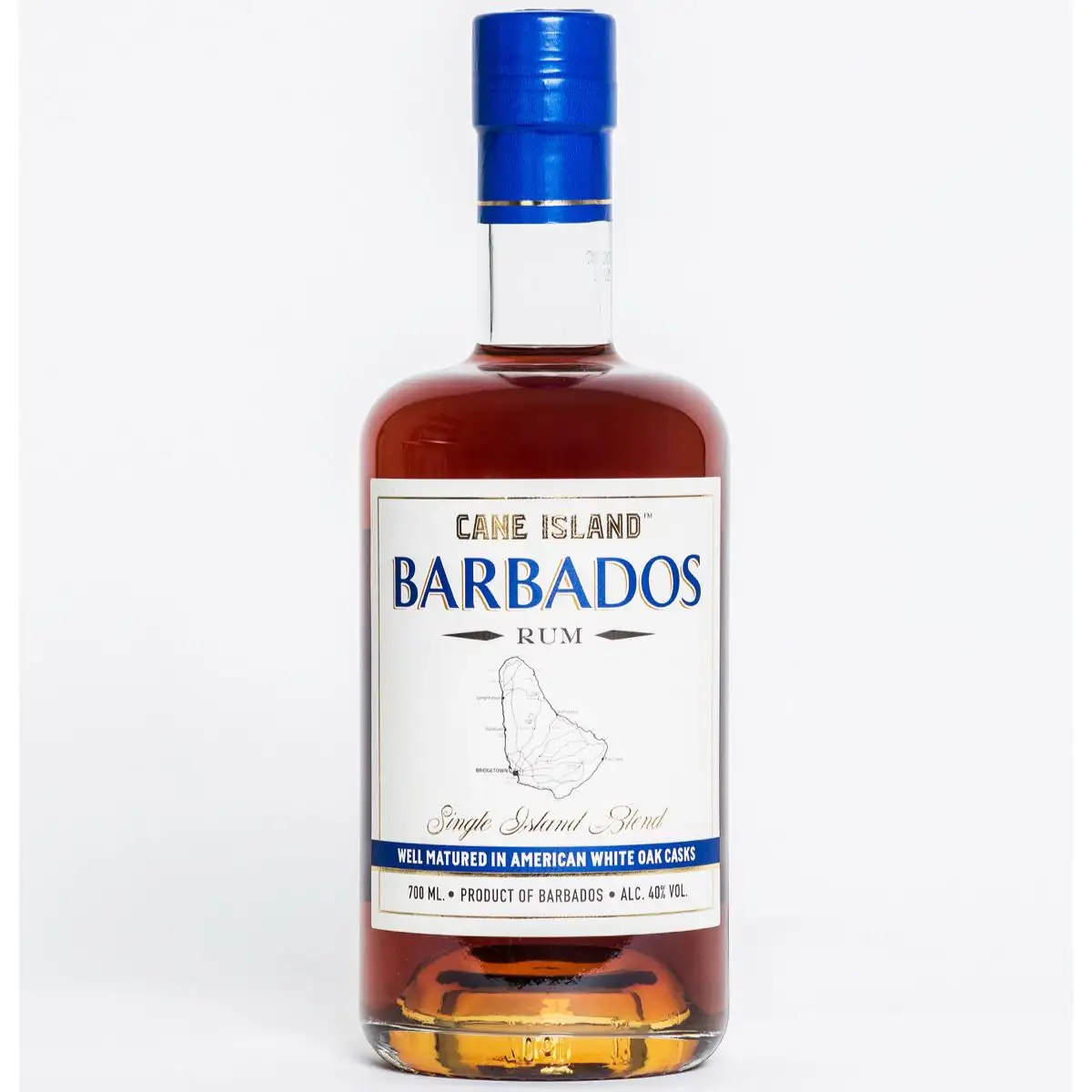 Image of the front of the bottle of the rum Barbados - Single Island Blend
