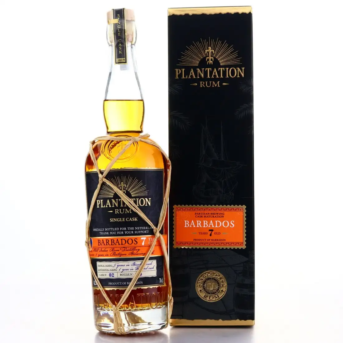 Image of the front of the bottle of the rum Plantation Single Cask (Partizan Brewing Cask Finish)