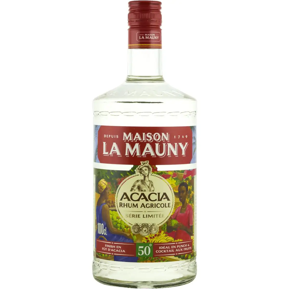 Image of the front of the bottle of the rum Acacia