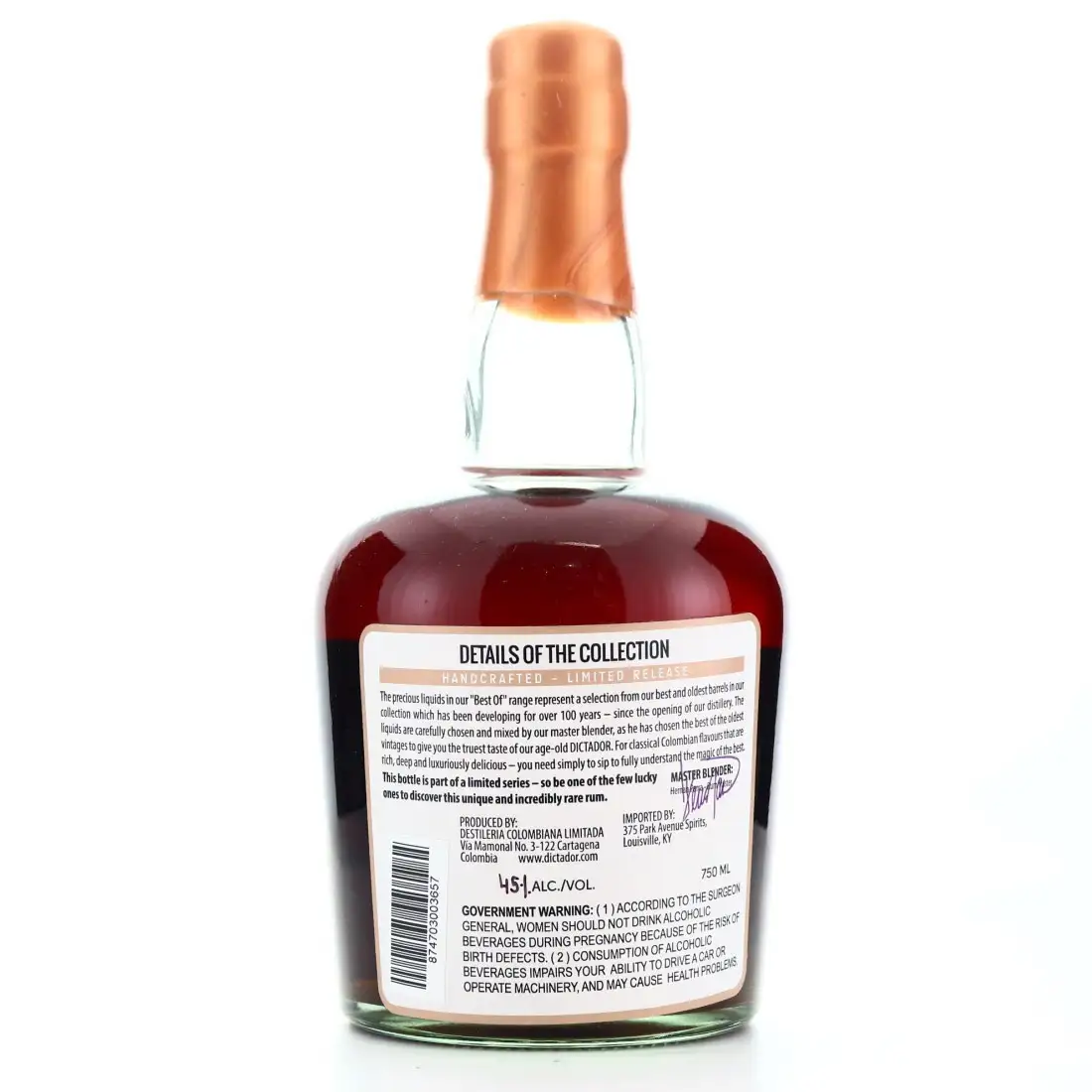 High resolution image of the bottle