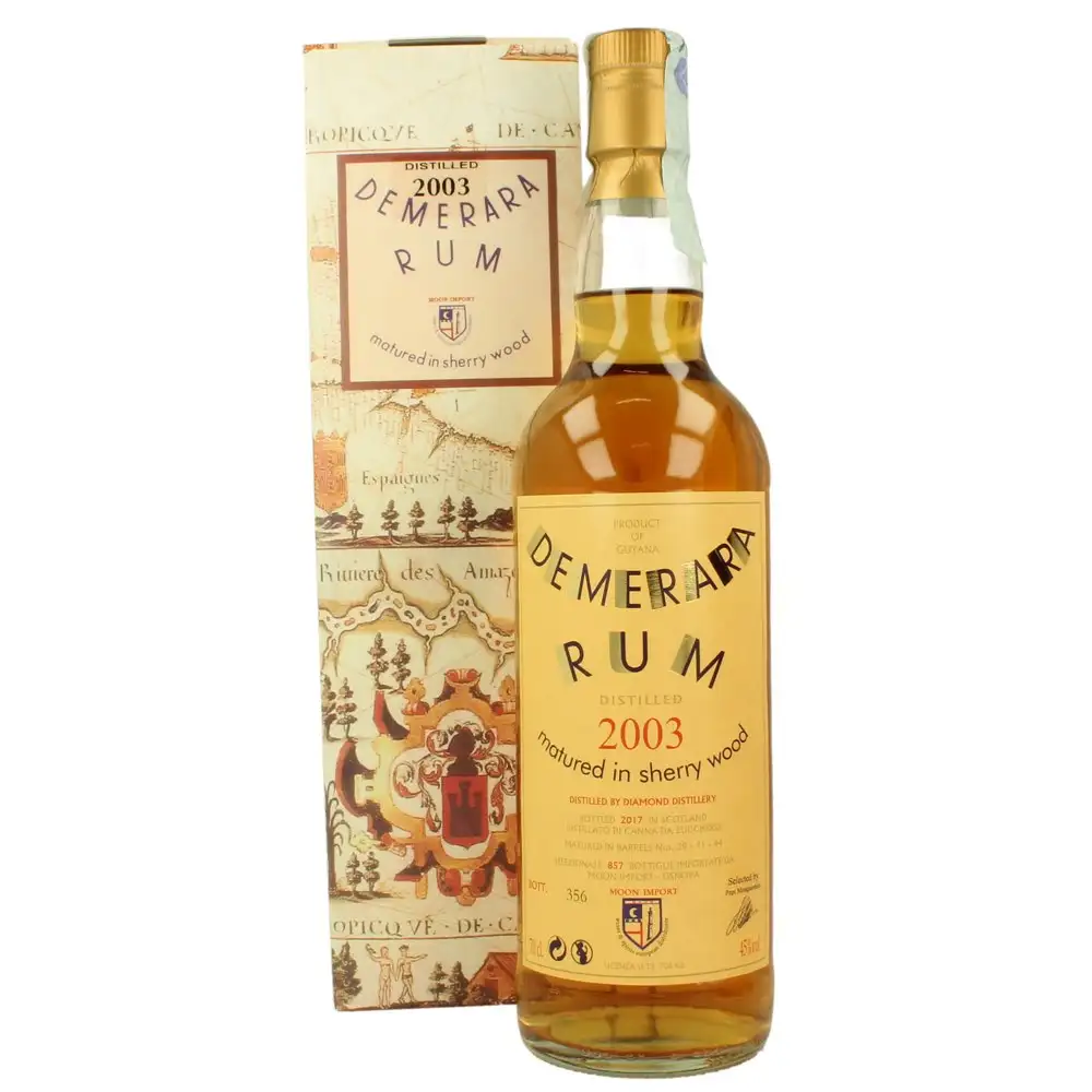 Image of the front of the bottle of the rum Demerara Rum