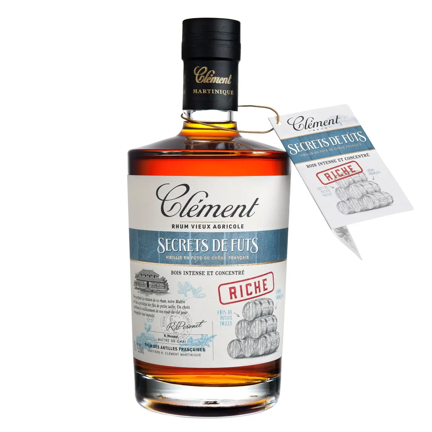 Image of the front of the bottle of the rumClément Secrets de fûts (Riche)