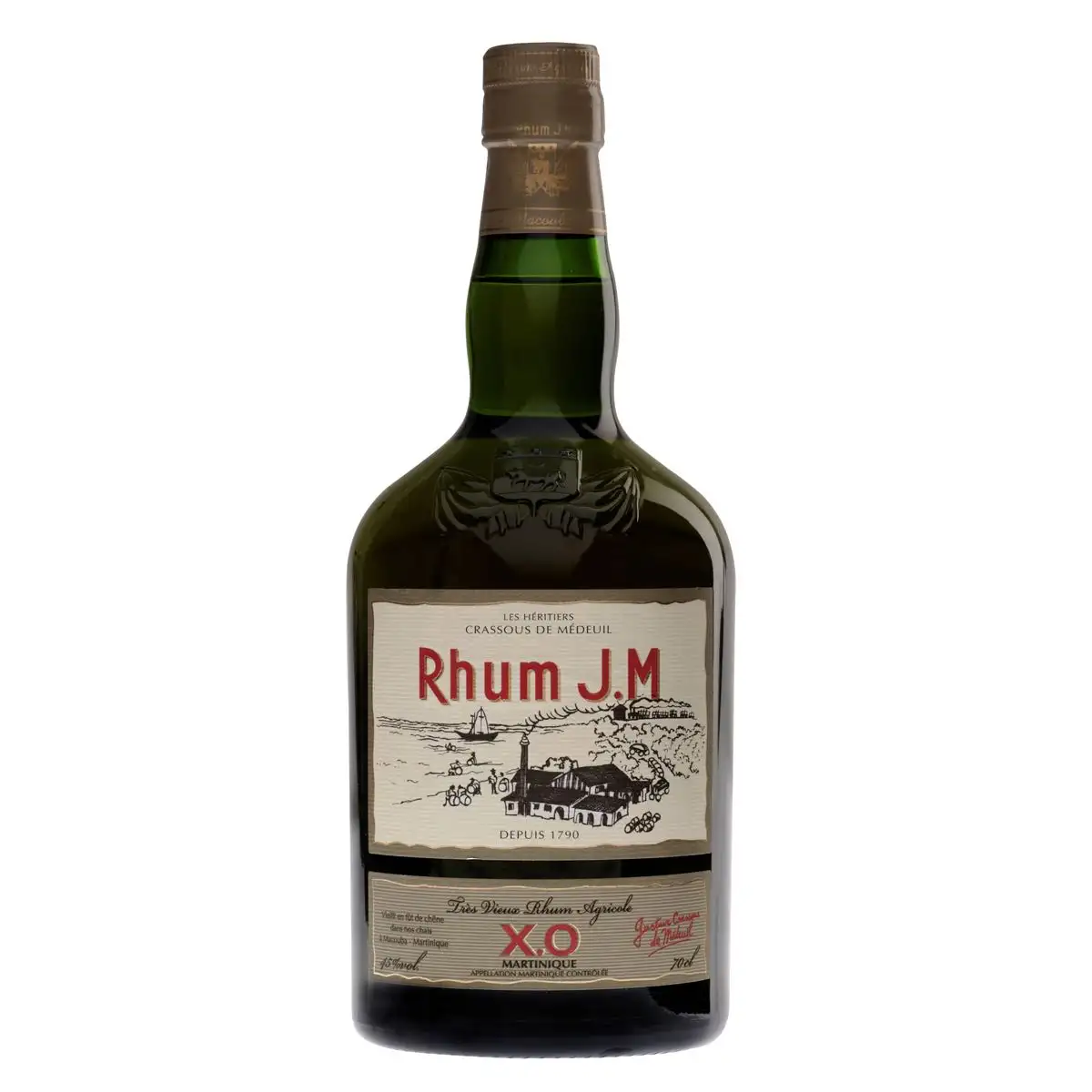 Image of the front of the bottle of the rum XO