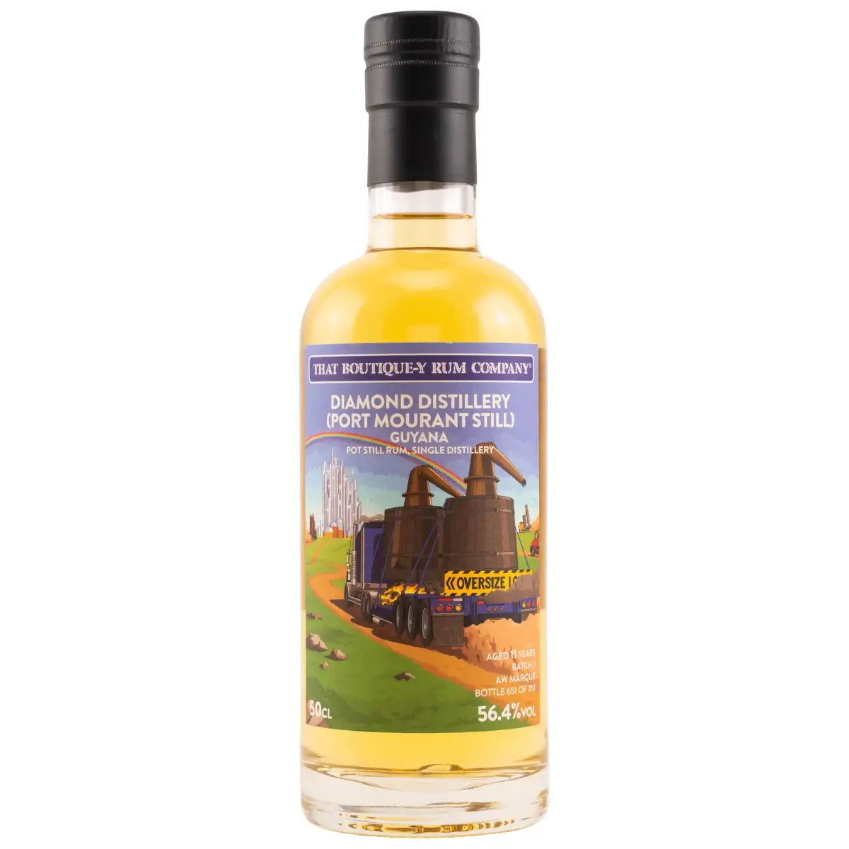 Image of the front of the bottle of the rumPort Mourant Still AW