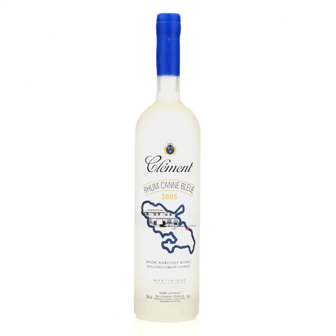 Image of the front of the bottle of the rumCanne Bleue