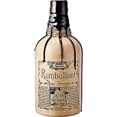 Image of the front of the bottle of the rum Ableforth’s Rumbullion! Navy-Strength