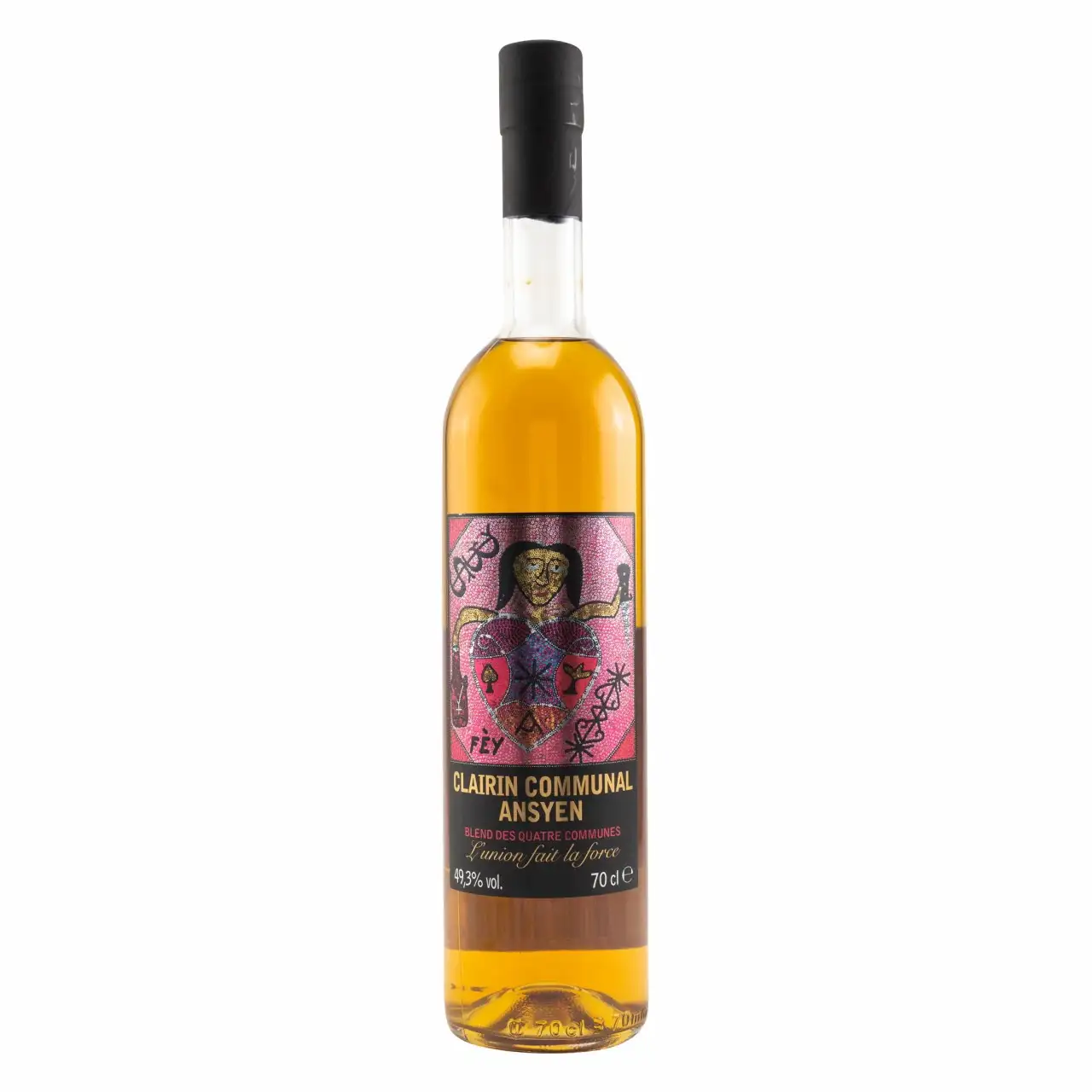 Image of the front of the bottle of the rum Clairin Communal Ansyen (Blend des quatre communes)