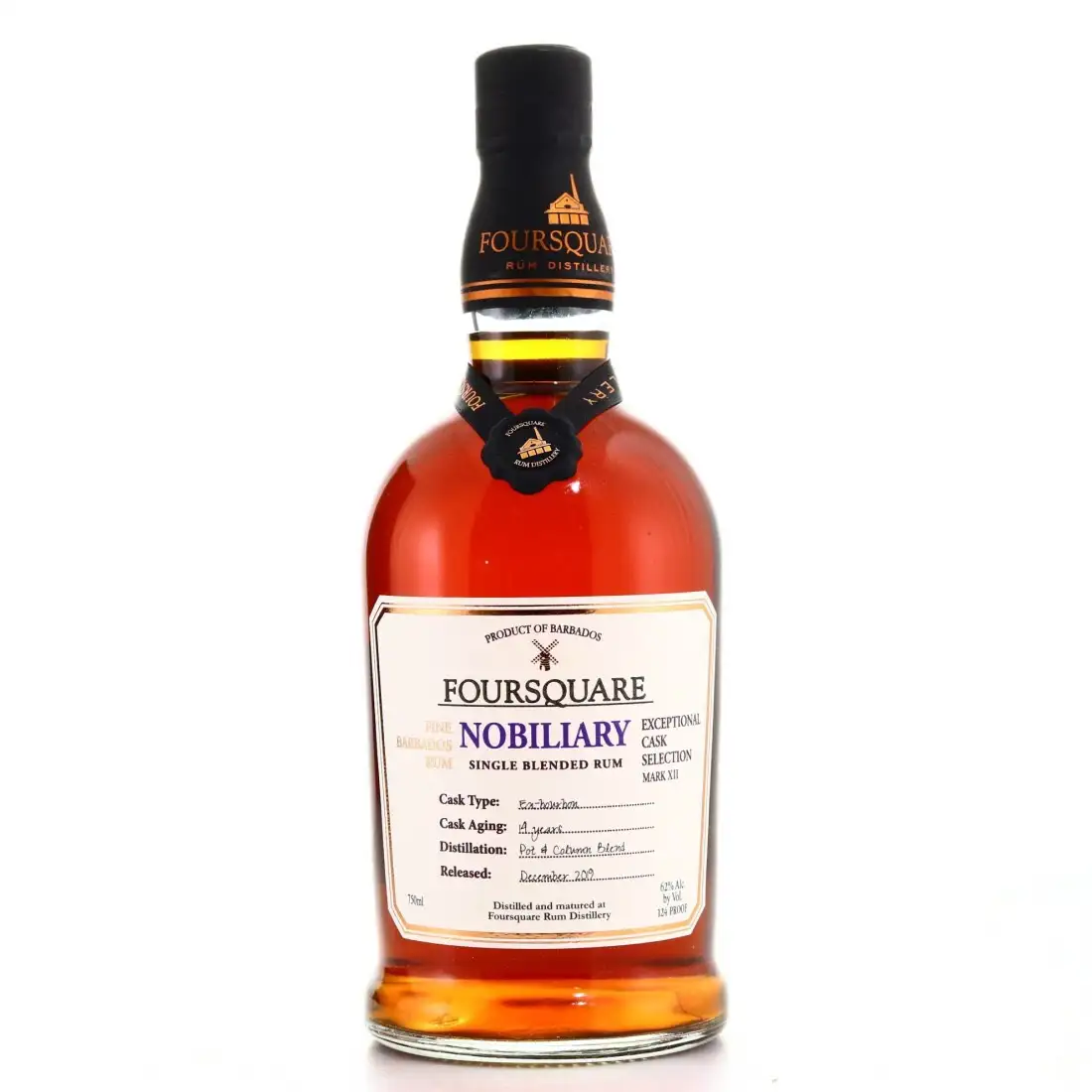Image of the front of the bottle of the rum Exceptional Cask Selection XII Nobiliary