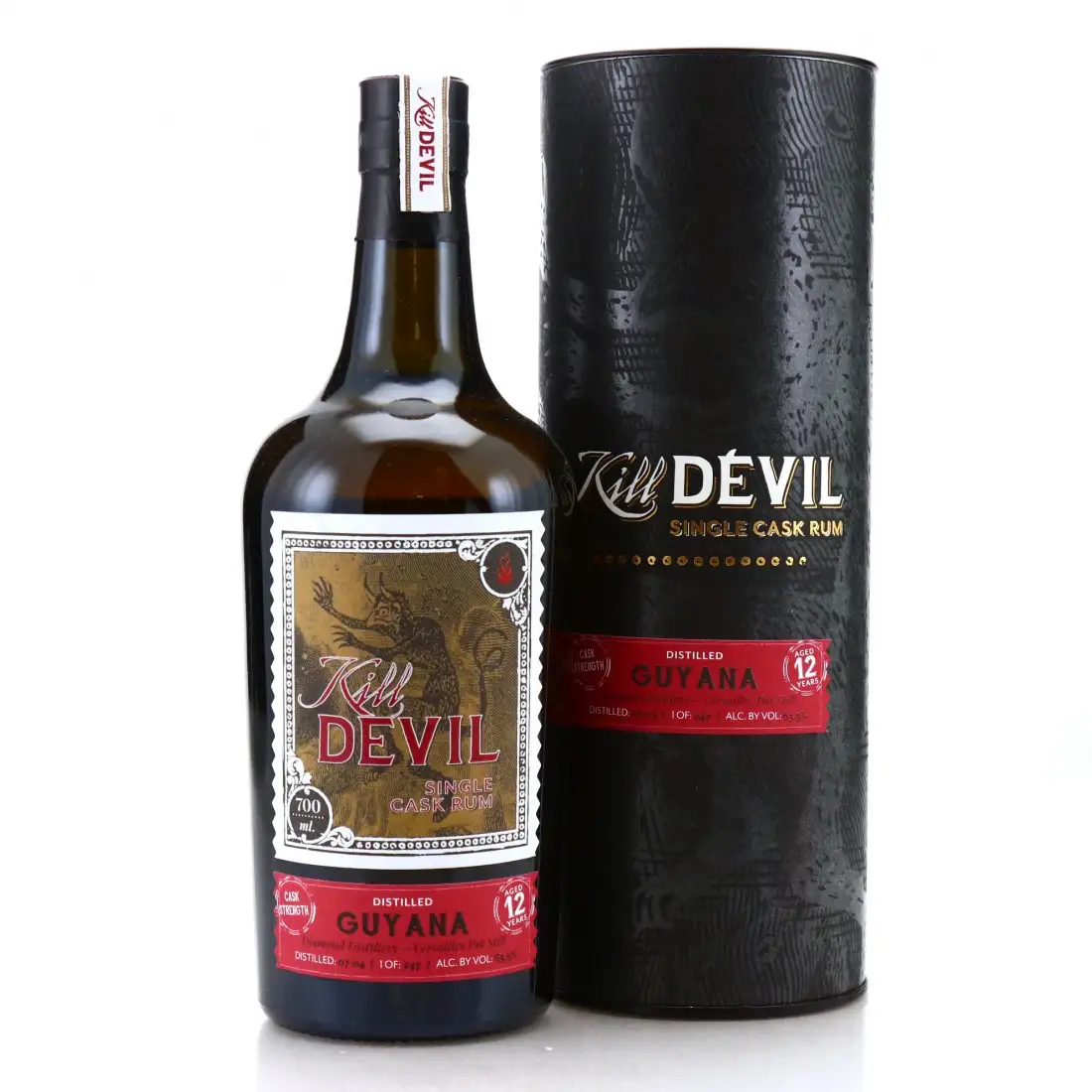 Image of the front of the bottle of the rum Kill Devil