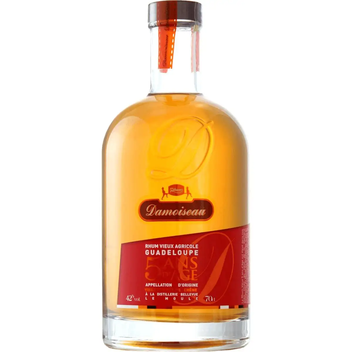 Image of the front of the bottle of the rum Rhum Vieux Agricole Guadeloupe 5 Ans d‘Age