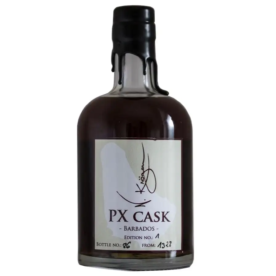 Image of the front of the bottle of the rum PX Cask N. Kröger Edition 1