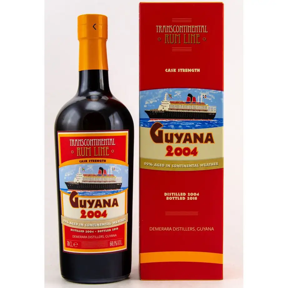Image of the front of the bottle of the rum Guyana