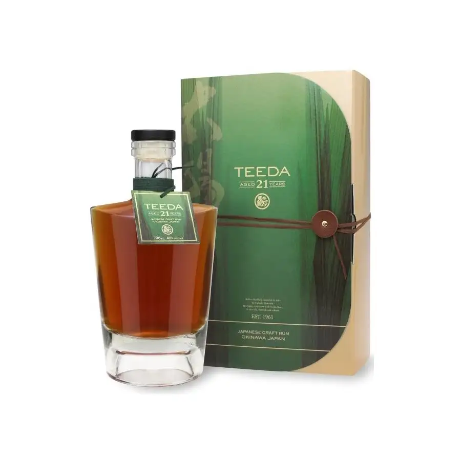 Image of the front of the bottle of the rum Teeda Aged 21 Years