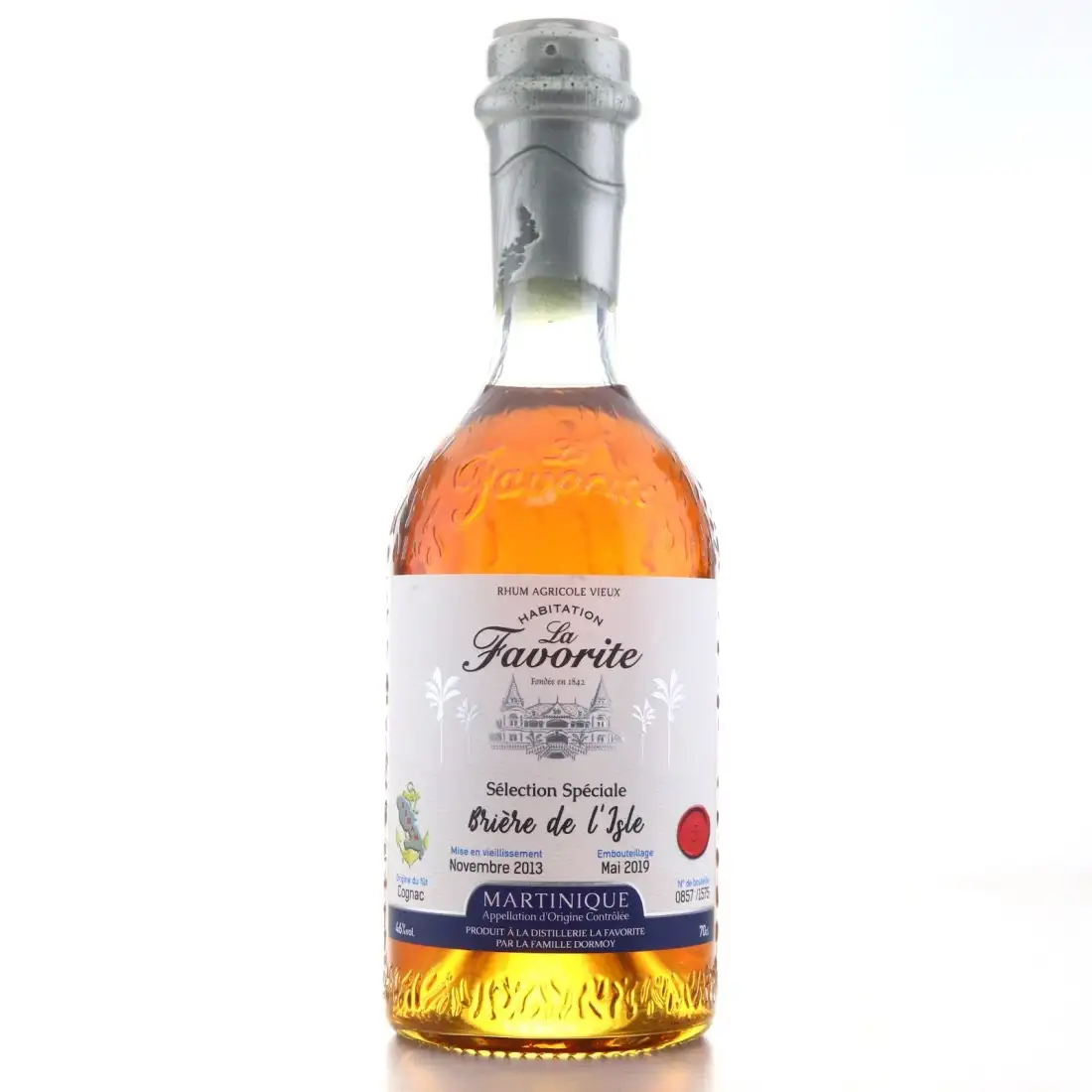 Image of the front of the bottle of the rum Brière de L'Isle