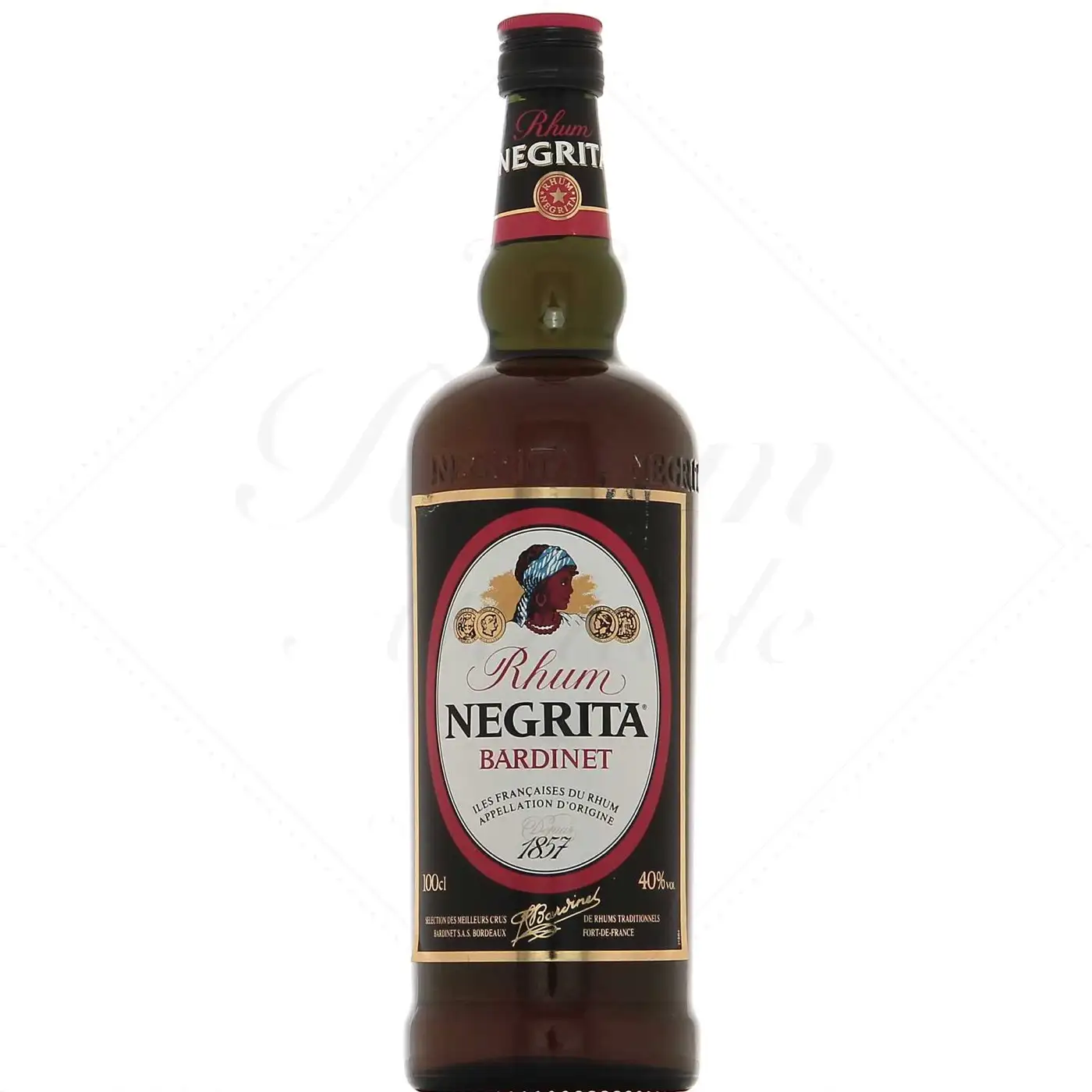 Image of the front of the bottle of the rum Rhum Negrita