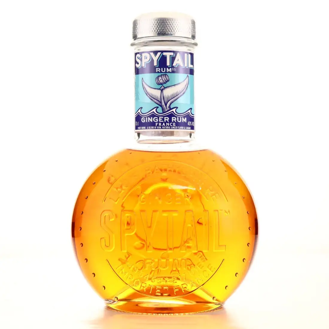Image of the front of the bottle of the rum Spytail Ginger Rum