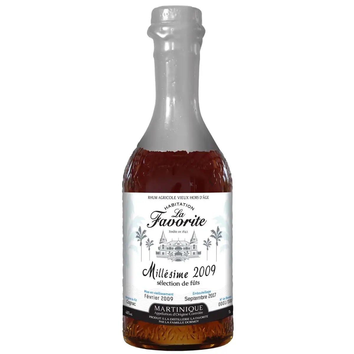 Image of the front of the bottle of the rum Millésime