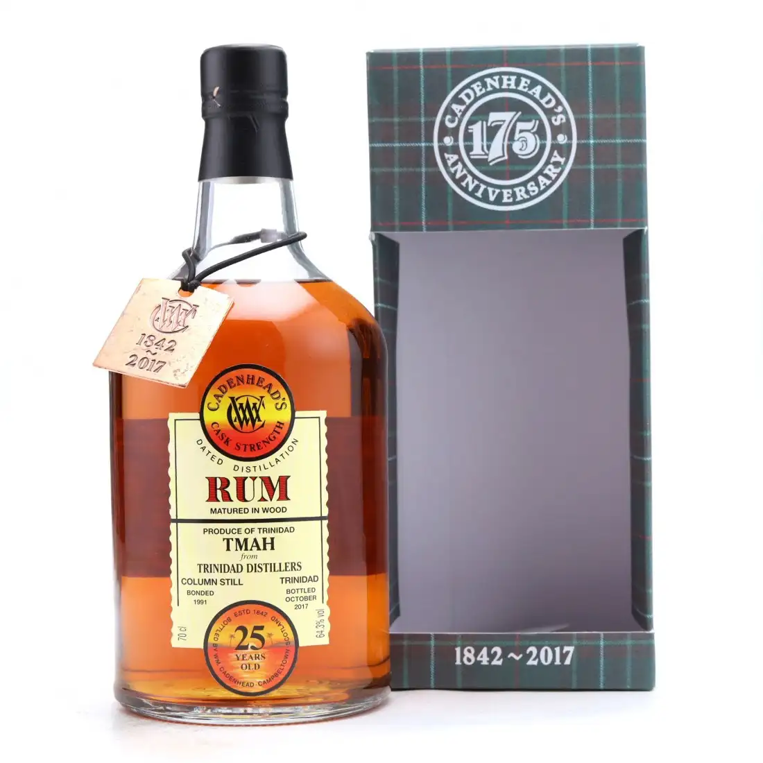 Image of the front of the bottle of the rum TMAH