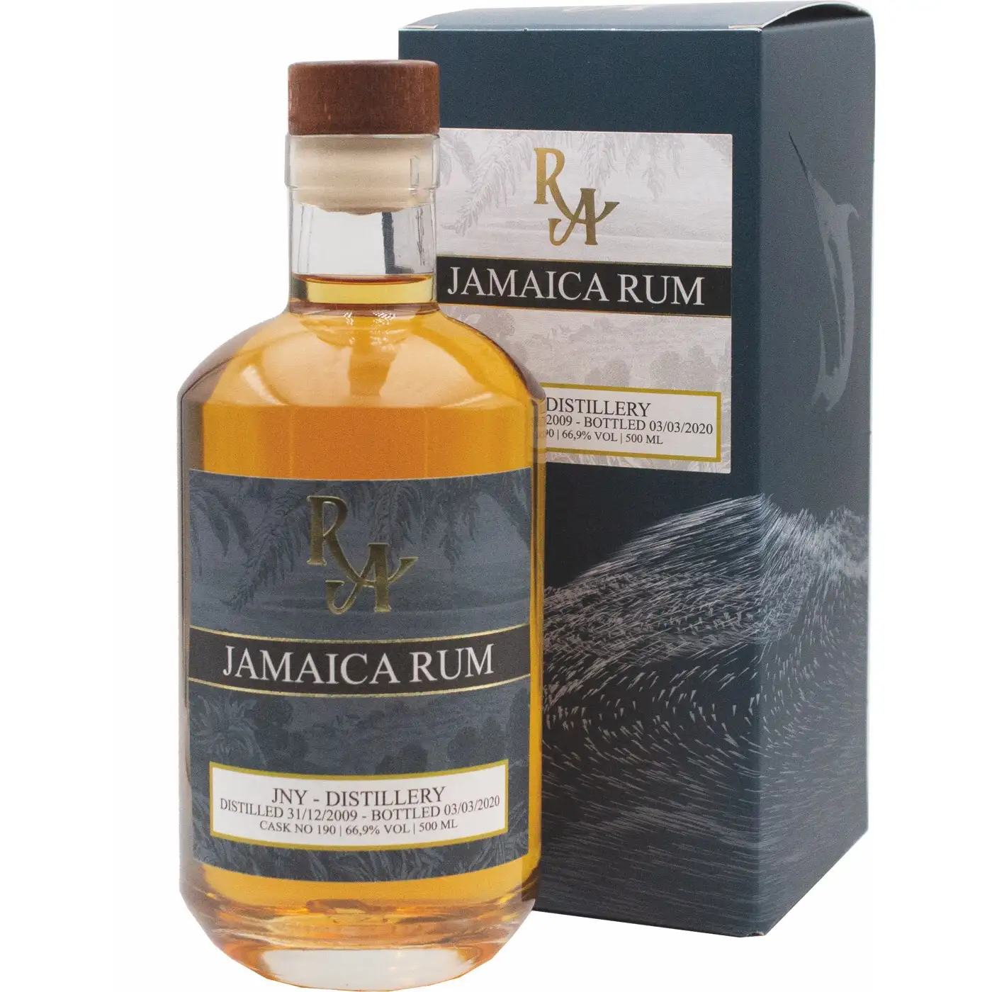 Image of the front of the bottle of the rum Rum Artesanal Jamaica Rum