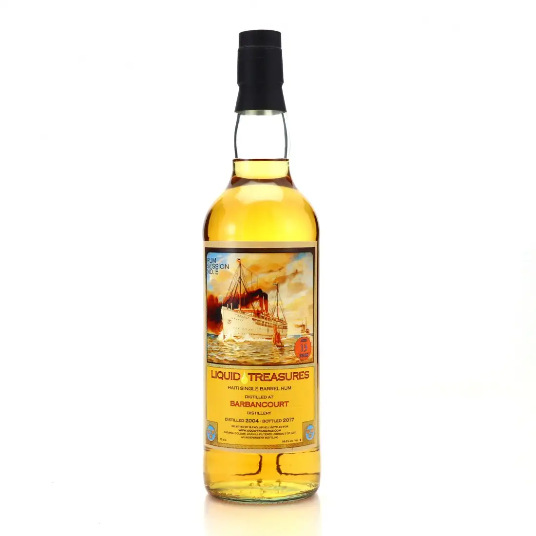 Image of the front of the bottle of the rum 2004