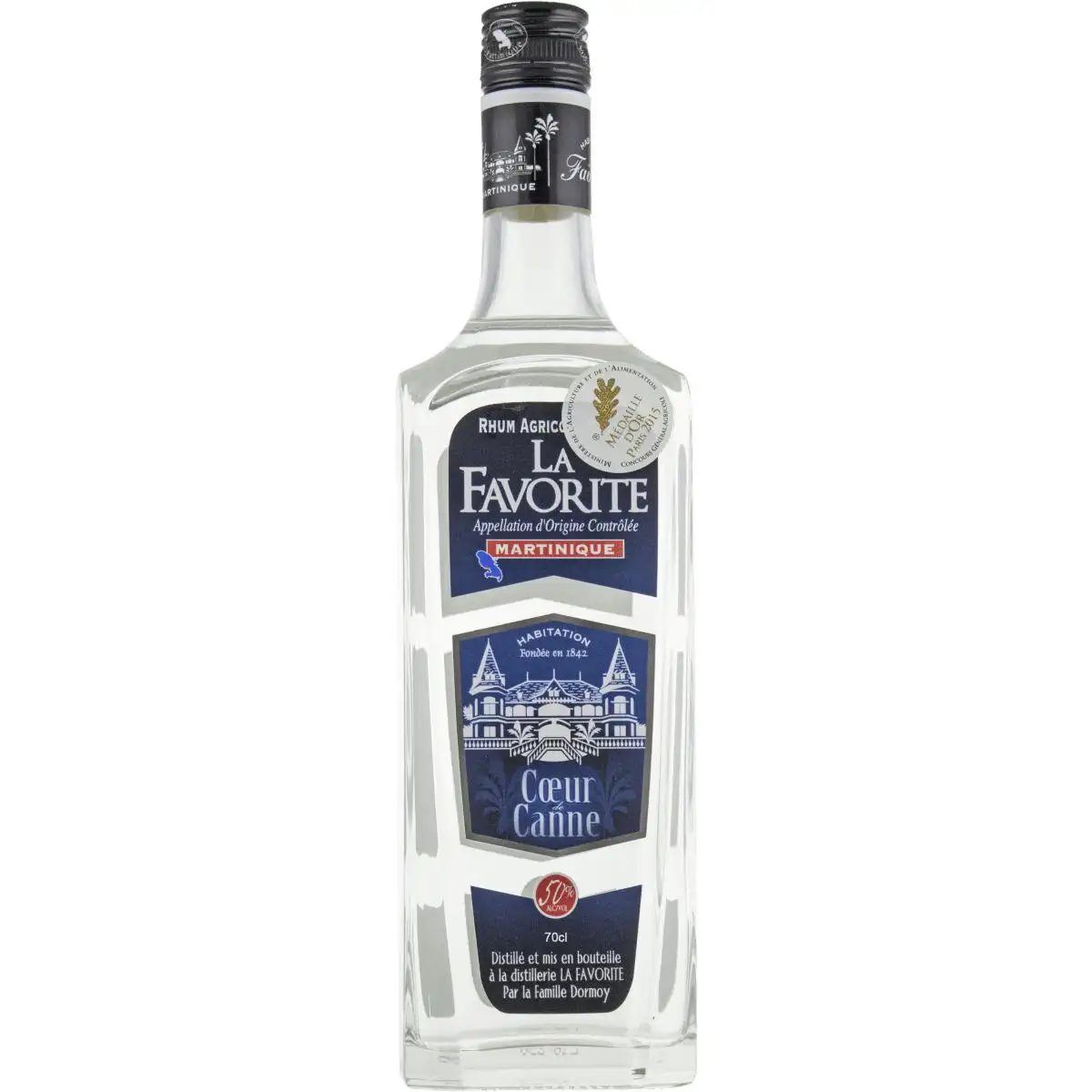 Image of the front of the bottle of the rum Coeur de Canne