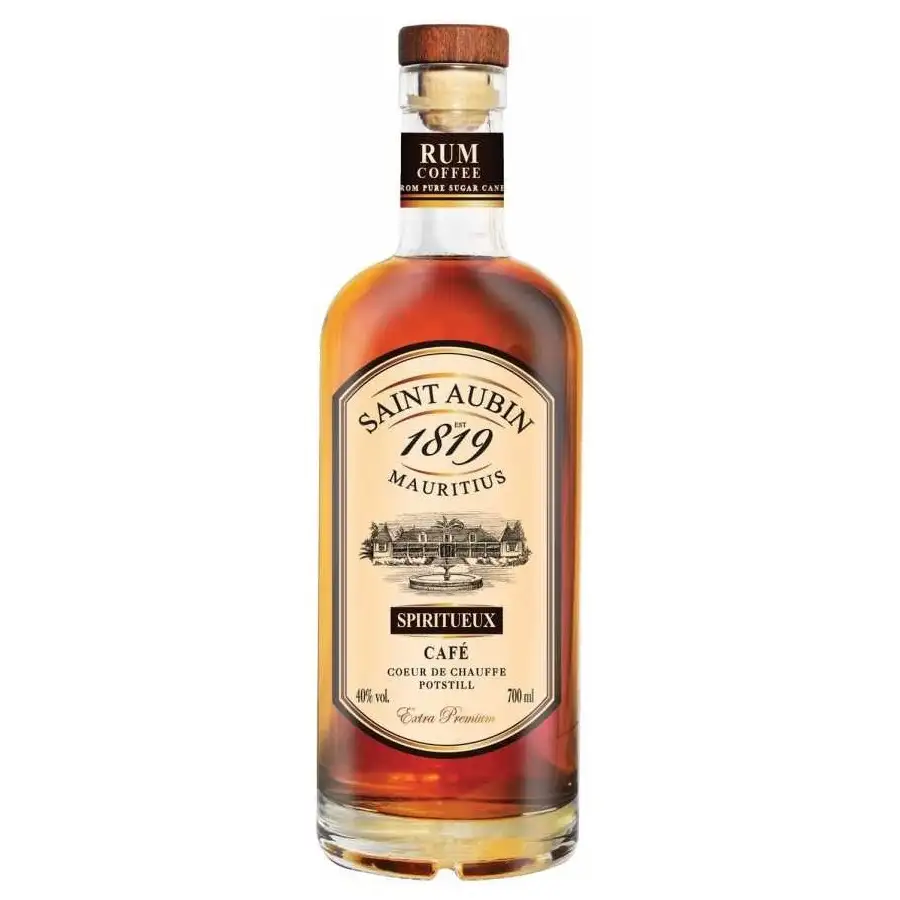 Image of the front of the bottle of the rumRhum Café 1819