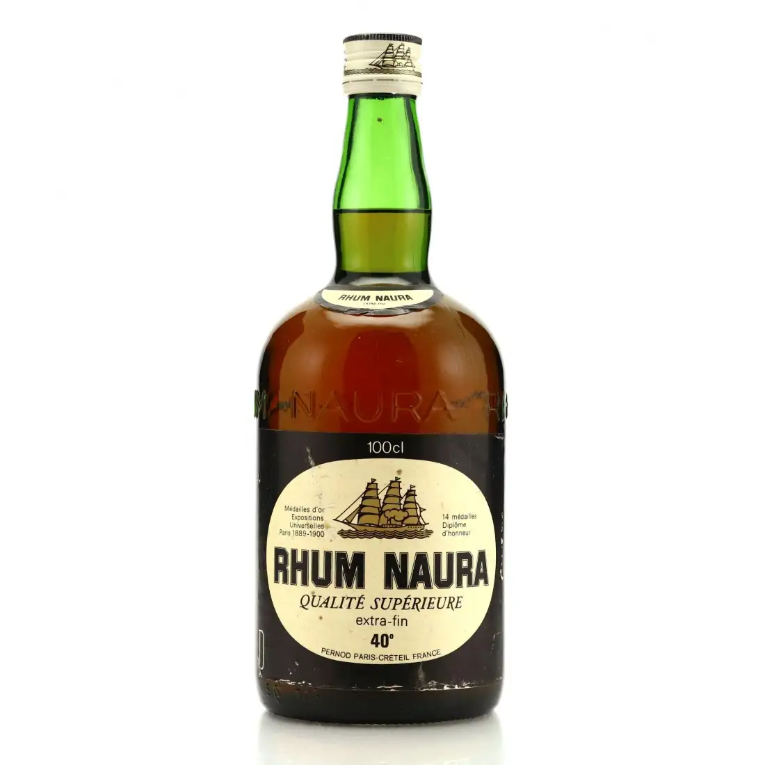 Image of the front of the bottle of the rum Rhum Naura - Extra Fin