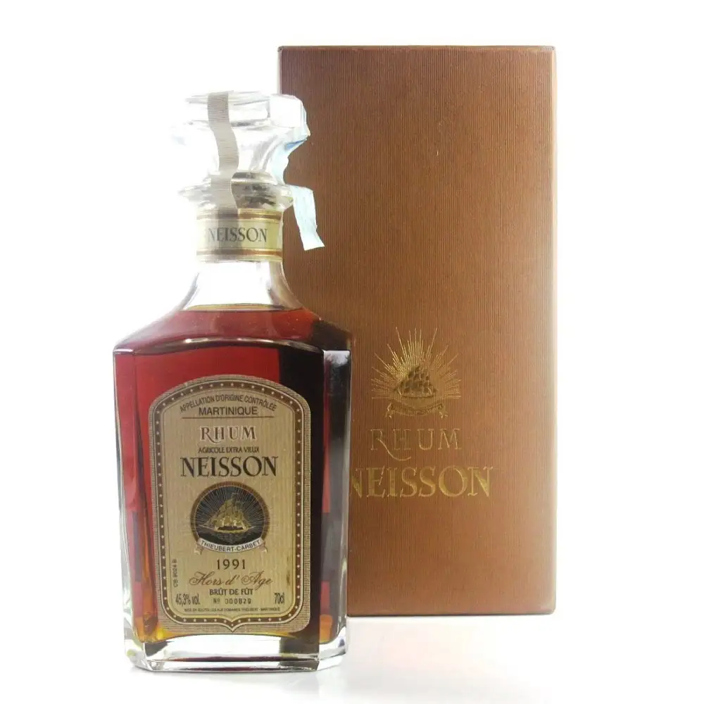 Image of the front of the bottle of the rum 1991