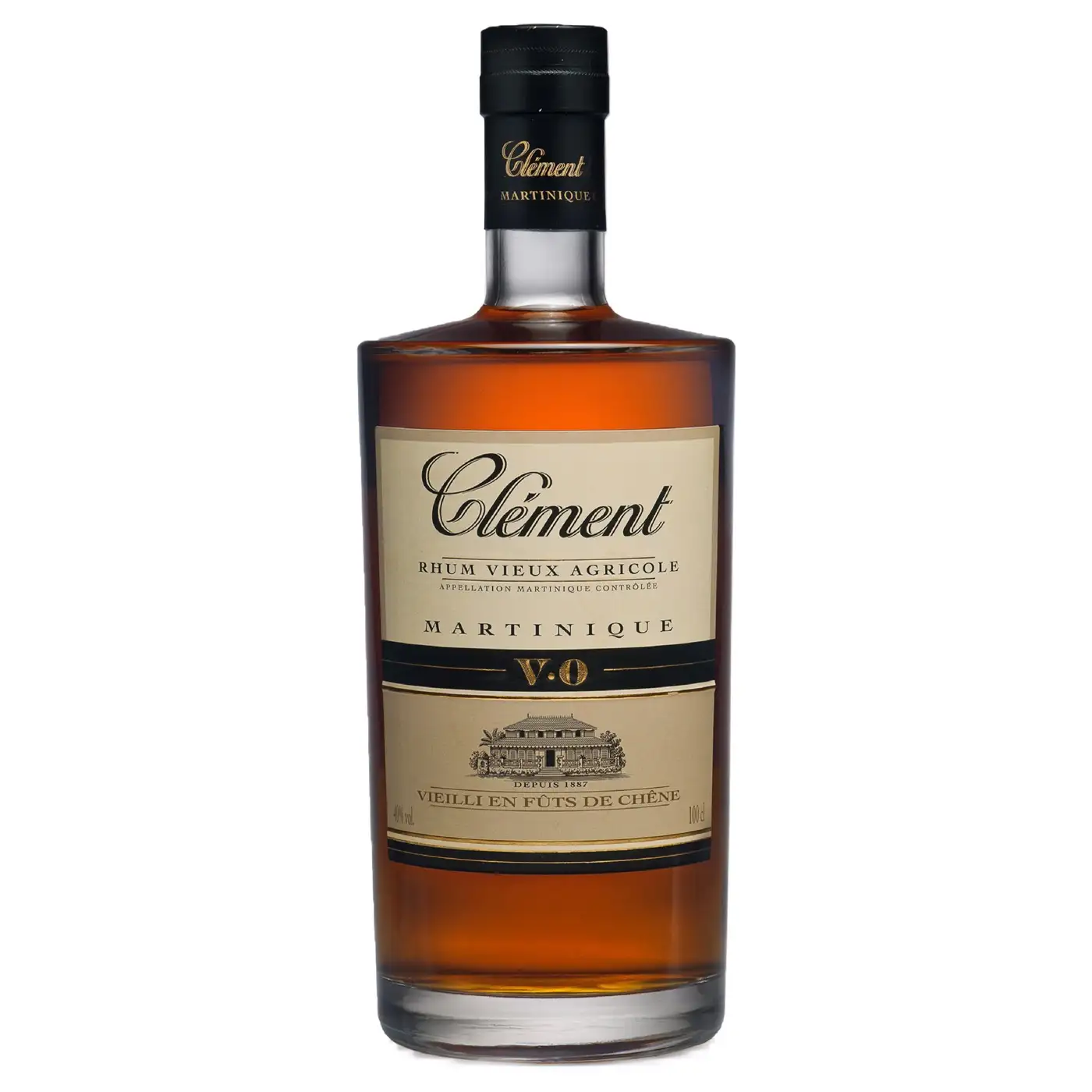 Image of the front of the bottle of the rum Clément VO
