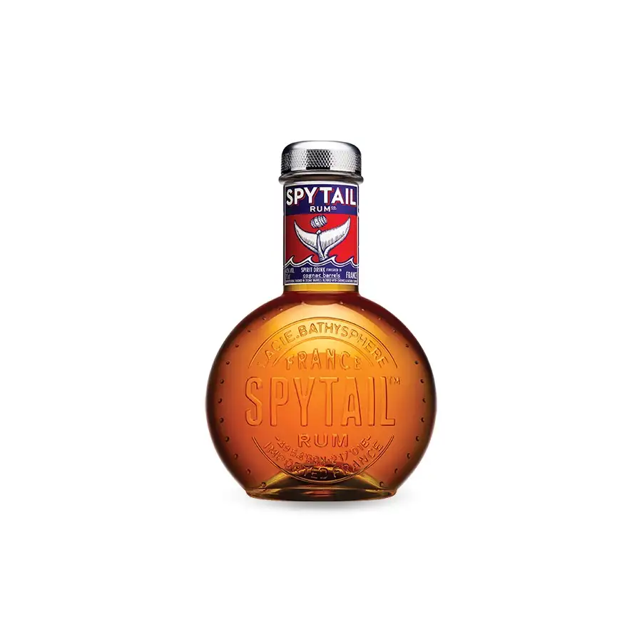 Image of the front of the bottle of the rum Spytail Cognac Barrel