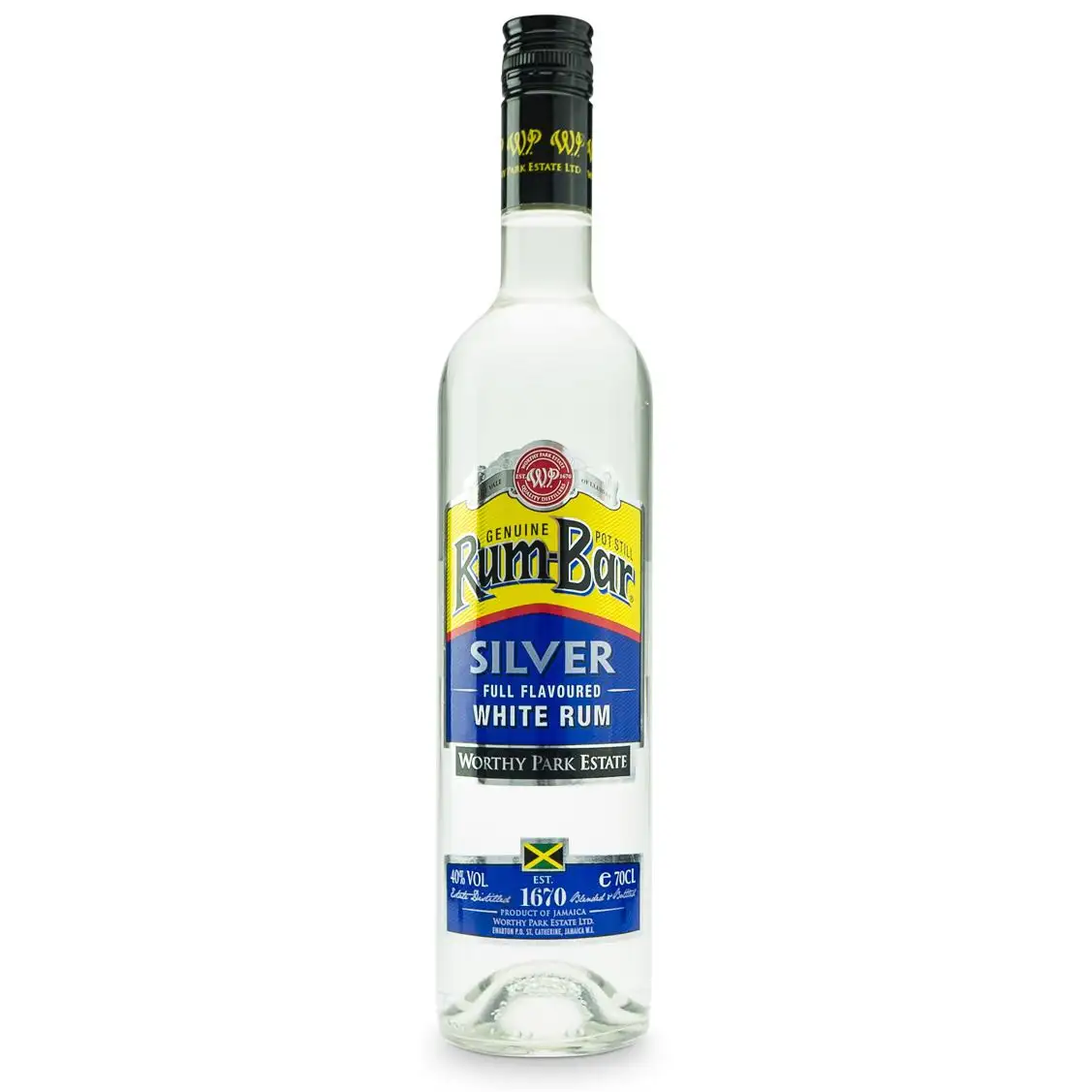 Image of the front of the bottle of the rumRum-Bar Silver