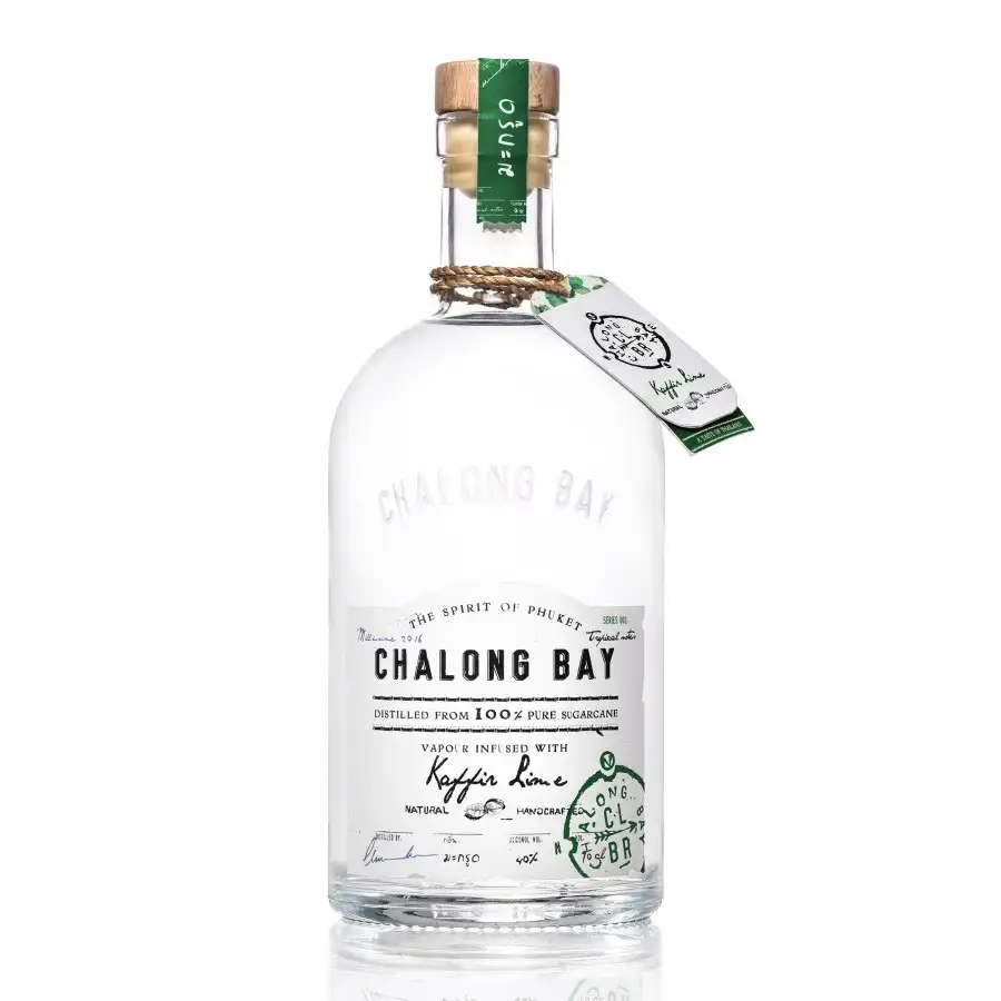Image of the front of the bottle of the rumInfused Kaffir Lime