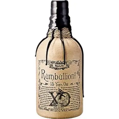 Image of the front of the bottle of the rum Ableforth’s Rumbullion! XO