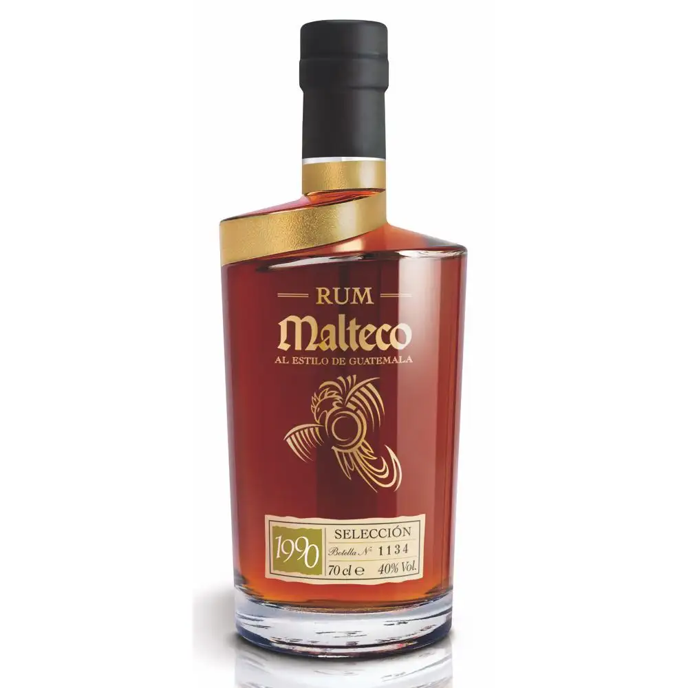 Image of the front of the bottle of the rum Malteco Seleccion