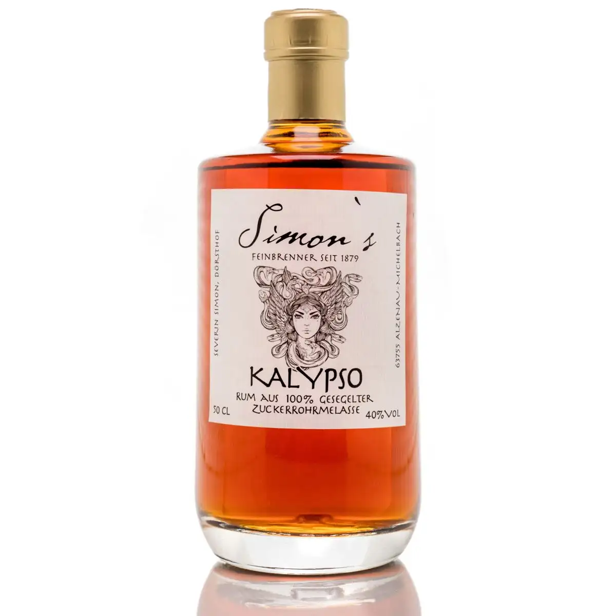 Image of the front of the bottle of the rum Kalypso