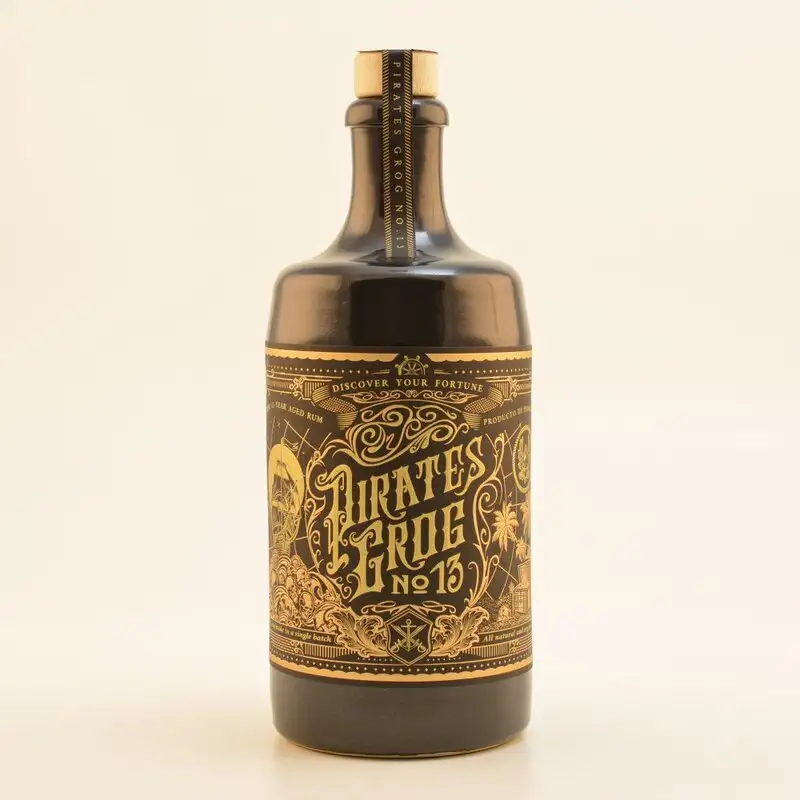 Image of the front of the bottle of the rum Pirates Grog No. 13