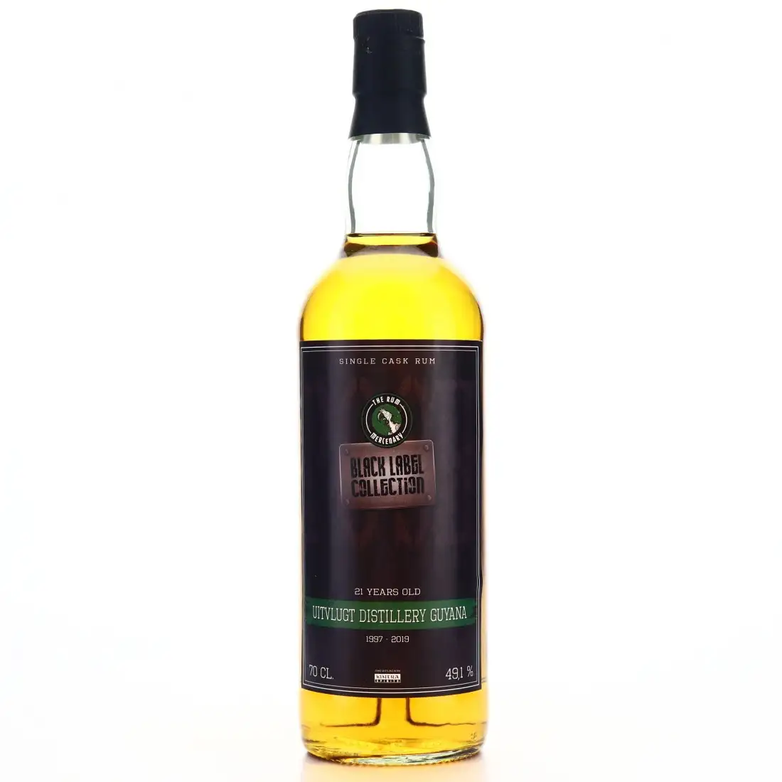 Image of the front of the bottle of the rum Black Label Collection