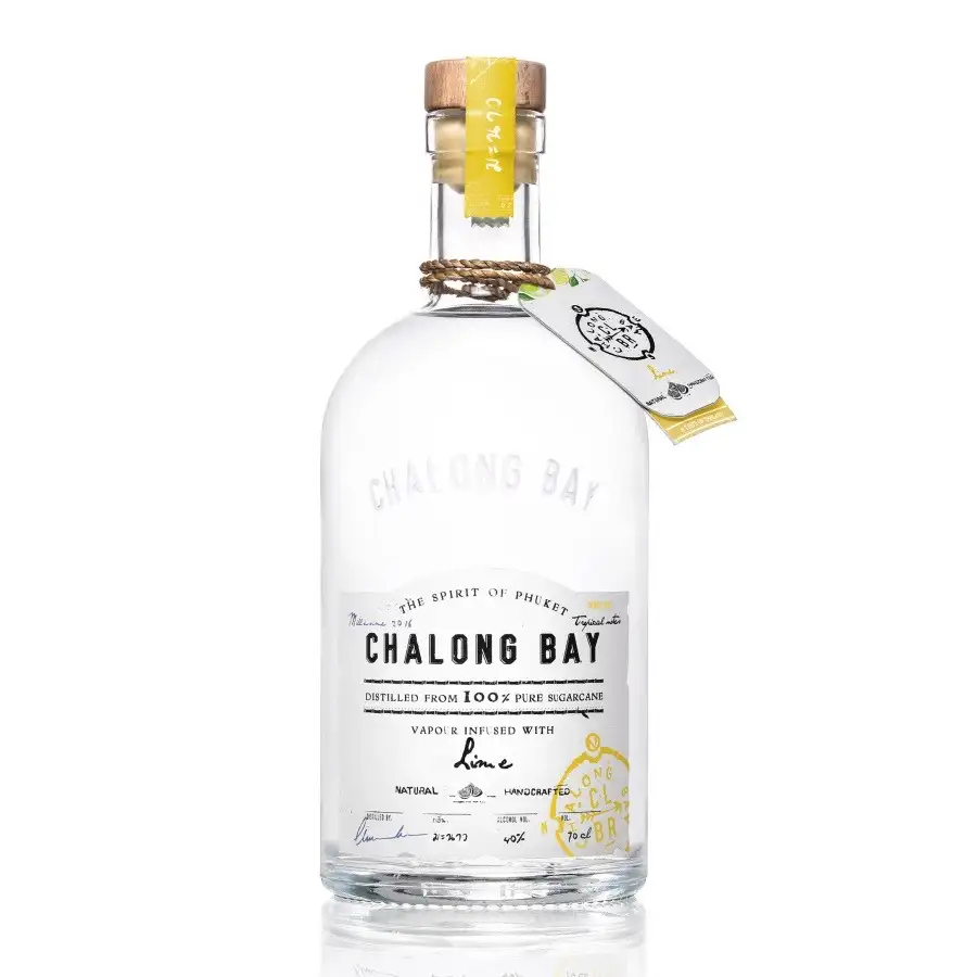 Image of the front of the bottle of the rumInfused Lime
