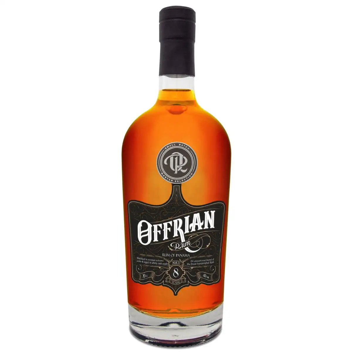 Image of the front of the bottle of the rumOffrian Rum 8