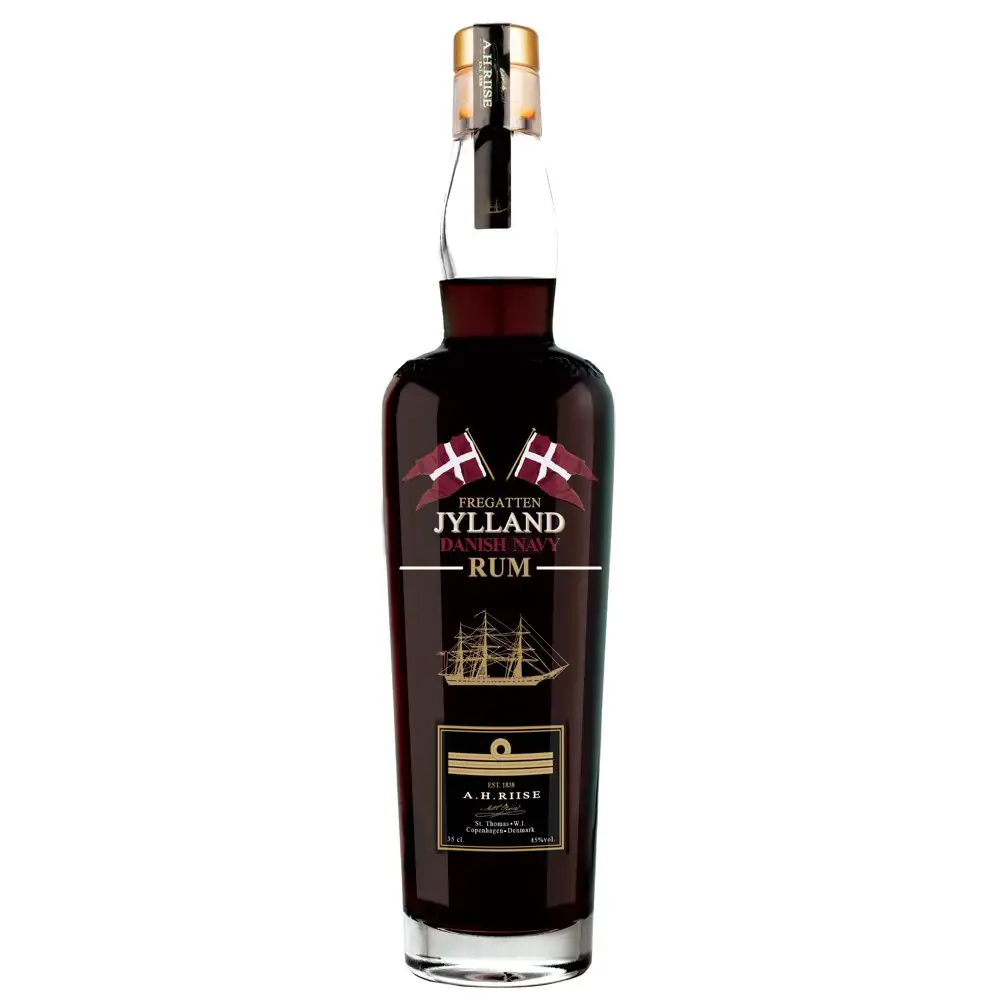 Image of the front of the bottle of the rumDanish Navy Fregatten Jylland