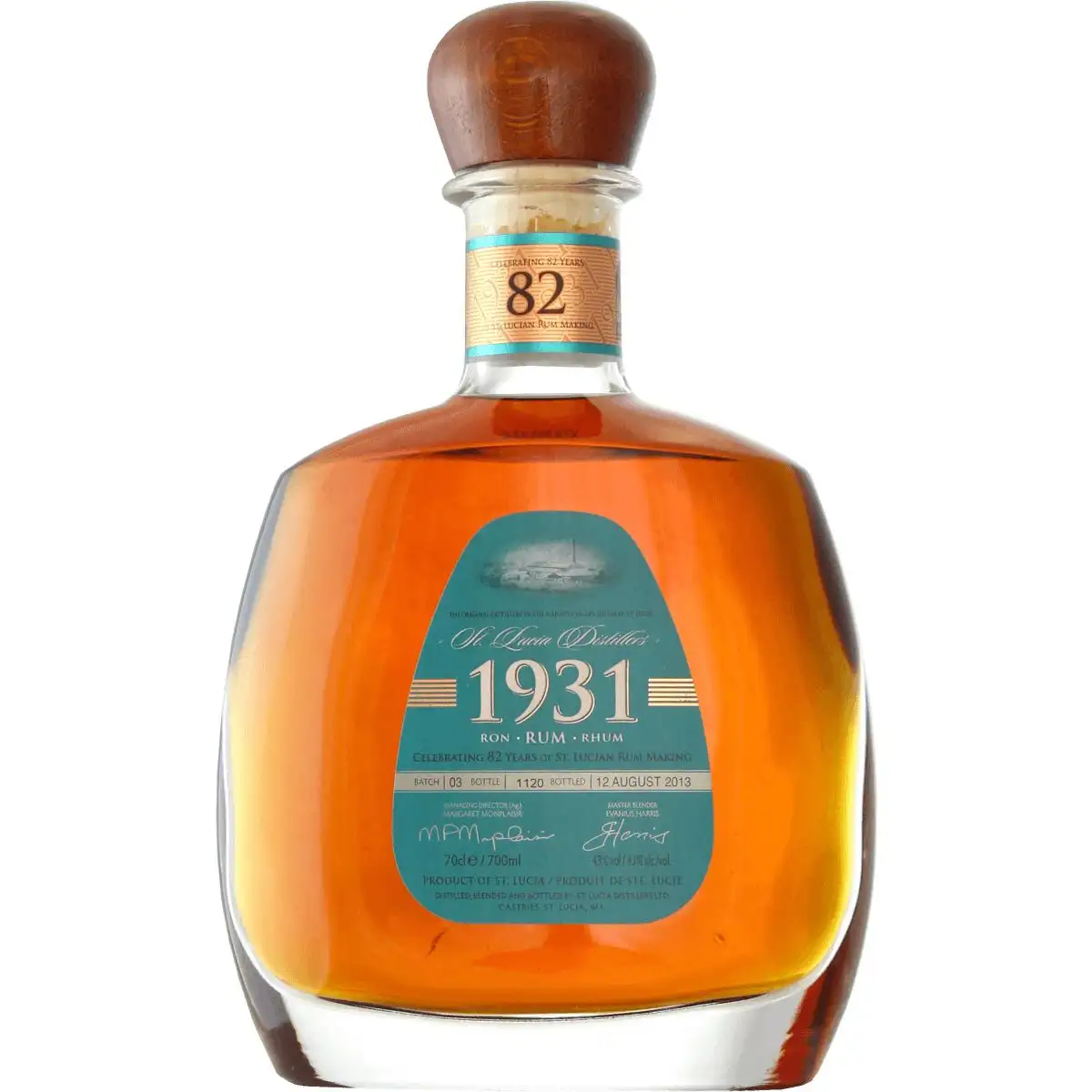 Image of the front of the bottle of the rum Chairman’s Reserve 1931 - 3eme édition